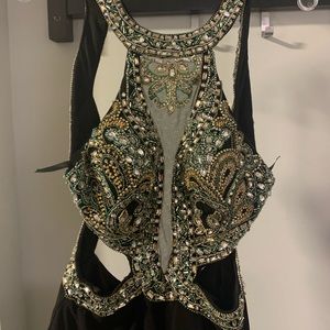 Black Formal dress with leg slit